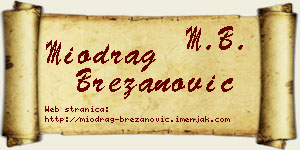 Miodrag Brezanović vizit kartica